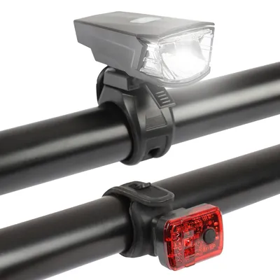 Obrázek produktu pro Sada LED světel pro jízdní kola "Akku" - Světlo pro jízdní kola USB dobíjecí přední světlo / zadní světlo, osvětlení jízdního kola - Vodotěsné schválené StVZO