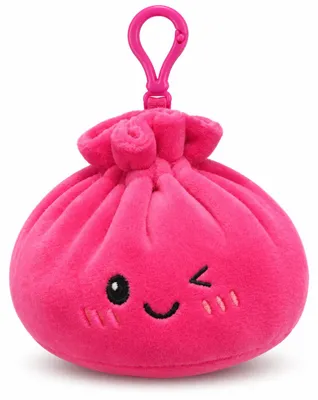 Produktbild von Plush Dumpling Kawaii Bagclip Taschenanhänger Schlüsselanhänger 12 cm pink, KI-generiertes Bild