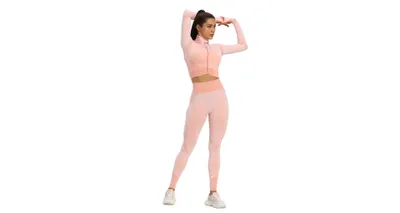 Obrázek produktu pro Yoga Sense fitness set dámský růžová, M
