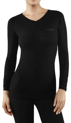 Productafbeelding van FALKE Dames Baselayer Shirt Wool-Tech Light, V-hals, lange mouwen, wol, functioneel materiaal
