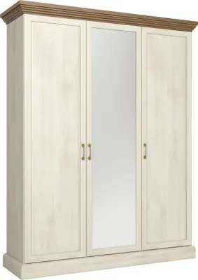Produktbild von Furniture24 Kleiderschrank ROYAL S3D, Schrank, 3 Türiger Drehtürenschrank mit 2 Kleiderstangen Schlafzimmer