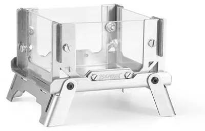 Produktbild von INF Mini Tisch-Feuerstelle Outdoor Edelstahl 2mm Borosilikatglas faltbar