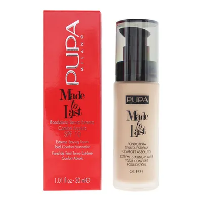 Produktbild von Pupa Made To Last 10 Natural Beige Foundation 30ml