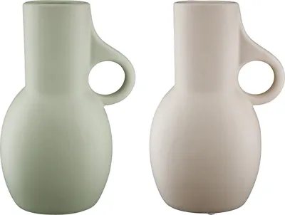 Produktbild von Gilde Vase, Flasche, "Opaco", Keramik, beige, grau, grün, L. 8 cm, B. 14 cm, H. 21 cm 32663 4063387326633 2 Stück (2-fach sortiert)