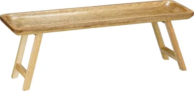 Produktbild von Mica Decorations Duko Tablett - L50 x B15 x H17 cm - Mangoholz - Dunkelbraun