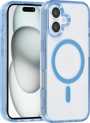 Immagine prodotto di Custodia posteriore TUNIQ per iPhone 16 - Silicone Magsafe - Blu