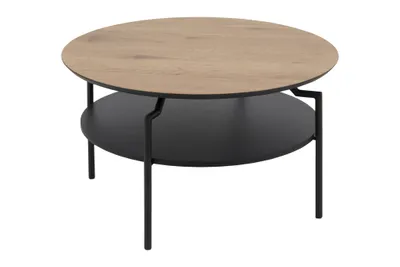 Produktbild von Gold Couchtisch Ø80 cm Schwarz.