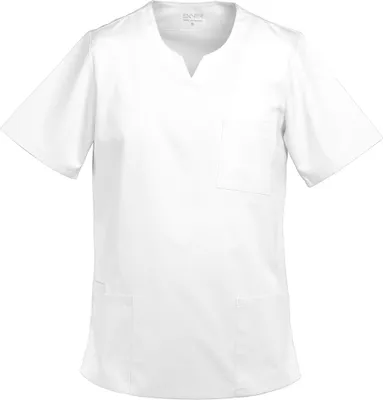 Produktbild von Damen Kasack halbarm weiß, Gr. 4XL : 4XL : weiß : 50% Baumwolle 50% Polyester 175 g/m²