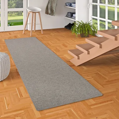 Produktbild von Natur Sisal-Optik Teppich Läufer Taff Grau, Größe:100x100 cm