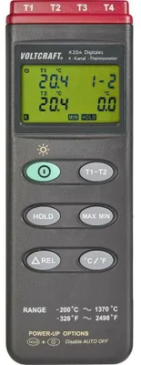Image de VOLTCRAFT K204 Thermomètre -200 - +1370 °C Type de sonde K