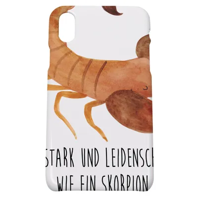 Produktbild von Mr. & Mrs. Panda Iphone 10 Handyhülle Sternzeichen Skorpion - Weiß - Geschenk, Skorpione, Geburtstag Oktober, Hülle, November, Cover, X, Handy