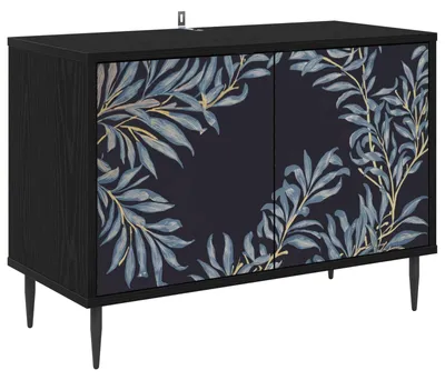 Immagine prodotto di vidaXL Mobile TV DOKKUM, 69 x 33 x 50,5 cm, nero, aspetto legno di quercia