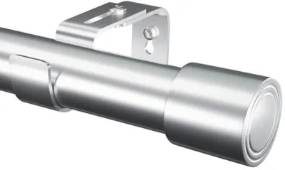 Produktbild von Azomor® Verstellbare silberne Gardinenstange mit stabilen Halterungen für verschiedene Räume