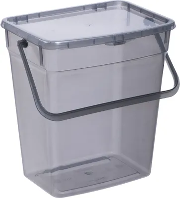 Produktbild von plast team Waschmittelbox, 10 Liter, grau-transparent