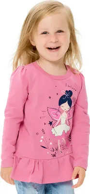 Produktbild von Mädchen-T-Shirt langärmlig Víla  - Rosa - 98