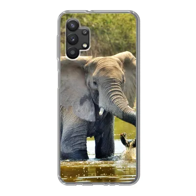 Produktbild von MuchoWow® Handyhülle Schutzhülle Hülle für Samsung Galaxy A32 5G Elefant - Wasser - Tiere - Natur Silikon Softcase Handy Hülle - Softcase