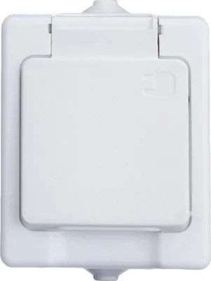 Productafbeelding van Kopp 100602003 Opbouwvochtbestendige contactdoos met veiligheidscontact en klapdeksel, IP44