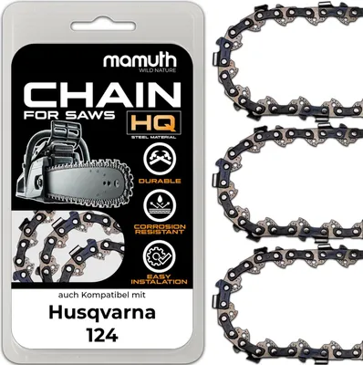 Immagine prodotto di 3 catene per motosega 40 cm 1,5 mm 0,325" 66 TG per Husqvarna 124