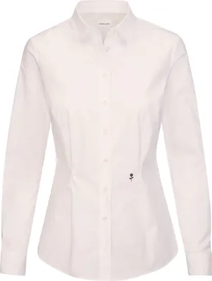 Produktbild von Seidensticker CITY-BLUSE Damen Bluse Langarm Kent Slim-Fit Weiß 48