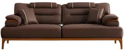 Produktbild von Exklusiver Brauner 3-Sitzer Wohnzimmer Couch Designer Polstermöbel