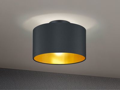deckenleuchte Hostel 30 cm Stahl schwarz/gold
