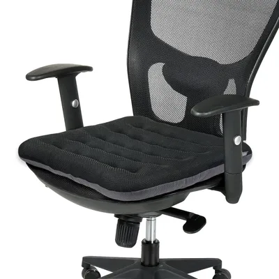 Zdjęcie produktu dla Elzusha - Ergonomiczna poduszka na krzesło biurowe z oddychającej siatki, czarna