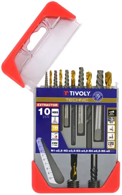 Image de Tivoly 10 pièces - Extracteurs de goujons cassés