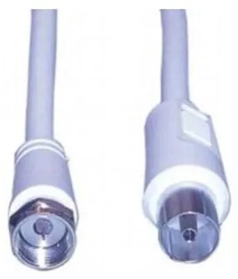 Immagine prodotto di e+p FK 25 2,5 m Cavo coassiale bianco con spina F (FK25)