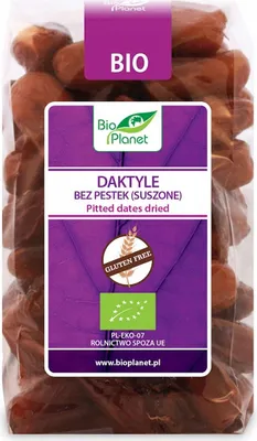 Obrázek produktu pro Bezlepkové sušené datle bez pecek400g BIOPLANET