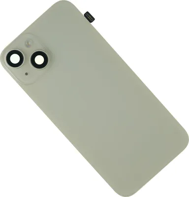 Produktbild von Gehäuse Rückseite für iPhone 14 Backcover Rückseite hinten Kameraglas Abdeckung + Ladespule, Weiß