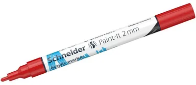Zdjęcie produktu dla Marker akrylowy Schneider, Paint-It 310/320/330, kolor: czerwony, szerokość linii: 2 mm