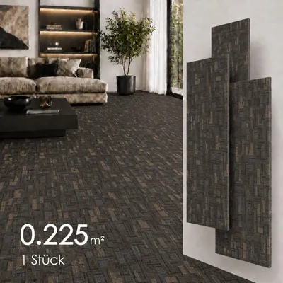 Produktbild von SPC Vinylboden 5mm Klickboden Wasserfest Holzoptik Vinyl Laminat Designboden für Küche Bad Wohnzimmer Flur