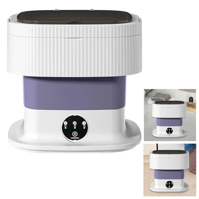Produktbild von Kompakte 10L Mini-Waschmaschine – Ideal für Unterwäsche, Socken und Handtücher, tragbar und faltbar, perfekt für den Einsatz zu Hause oder unterwegs.