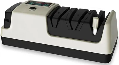 Produktbild von 5-in-1 Elektro-Werkzeugschärfer mit LCD-Display, 3 Geschwindigkeitsstufen, 100 % Diamantschleifmittel, schärft gerade Messer.