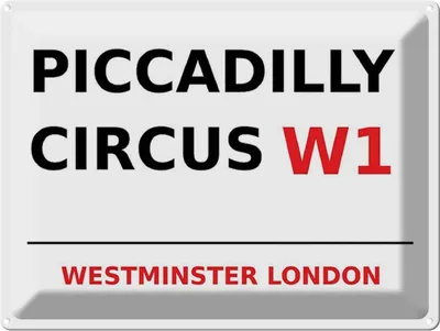 Produktbild von vianmo Blechschild 30x40 cm London Westminster Piccadilly Circus W1