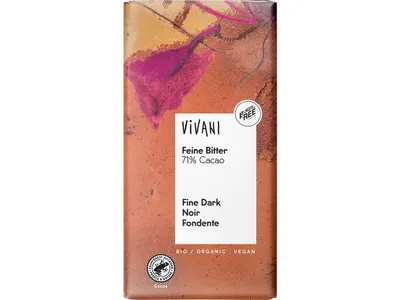 Produktbild von Feine Bitter Schokolade 71 Prozent Cacao 100g von Vivani