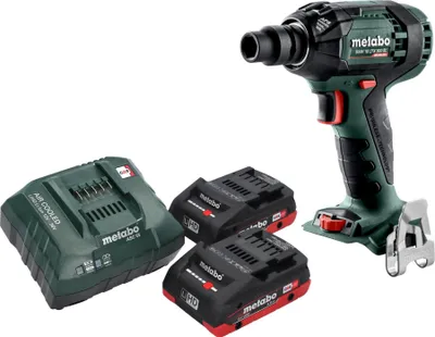 Image de Metabo SSW 18 LTX 300 BL Visseuse à choc sans fil 18 V 300 Nm 1/2" Brushless + 2x batterie LiHD 4,0 Ah + chargeur
