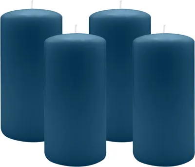 Produktbild von 2er Set Adventskranzkerzen Petrol Blau Ø 100 x 300 mm