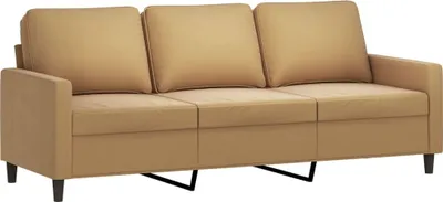 Image de Canapé à 3 places Marron 180 cm Velours