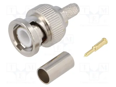 Immagine prodotto di 1 connettore B9907, compatibile con URM43 e URM76, connettore BNC a 50Ω, maschio, diritto