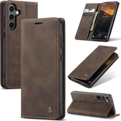 Produktbild von Samsung Galaxy S24 FE Hülle - CaseMe 013 Klapphülle - Dunkelbraun