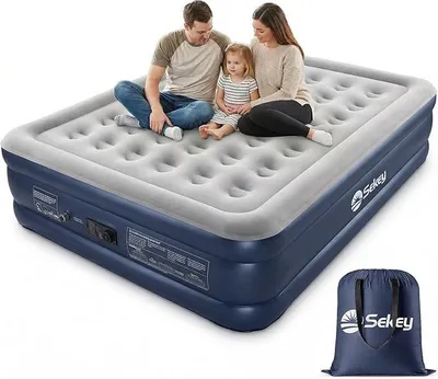 Imagen del producto de Colchón inflable autohinchable para 2 personas, 203 x 152 x 46 cm