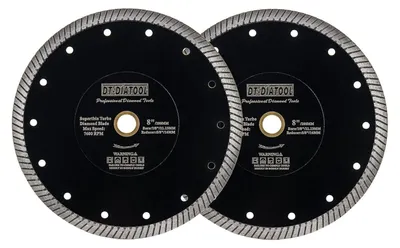 Immagine prodotto di Disco diamantato da 180 mm, 2 pezzi, super sottile, con segmenti turbo, per Vetroceramica, granito, marmo e materiali compositi