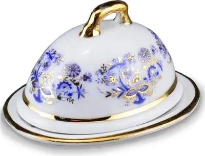 Produktbild von Miniatur Fleischplatte mit Haube Zwiebel Gold für Sammler