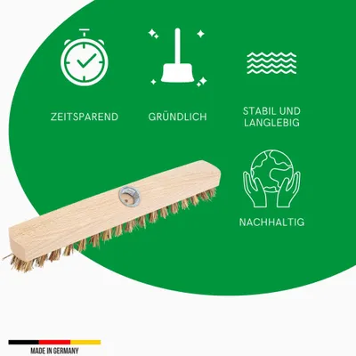Obrázek produktu pro Novaliv 4x kartáč na drhnutí ze dřeva s unijními štětinami a šroubovací zásuvnou rukojetí čtyřdílná stěrka se závitem kartáč na drhnutí podlah kartáč na kořeny kartáč na drhnutí v interiéru venkovní kartáč na drhnutí