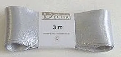 Produktbild von Goldina® 1172040051003 Doppelsatinband - 40 mm x 3 m, silber