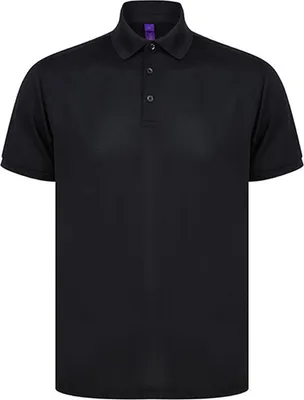 Immagine prodotto di Henbury H465 | Polo in poliestere riciclato - Colore: Nero - Taglia: S