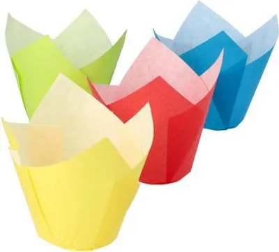 Produktbild von Backförmchen Ø 5 cm · 8,5 cm farbig sortiert "Tulip"