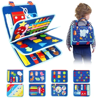 Obrázok produktu pre Interaktívna knižka s aktivitami pre batočiata – Montessori zmyslové aktivity