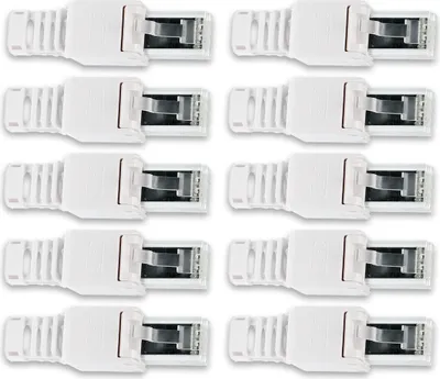 Produktbild von Netzwerkstecker 10x CAT6A RJ45 Netzwerk Stecker werkzeuglos CAT7 CAT6 CAT5 Kabel